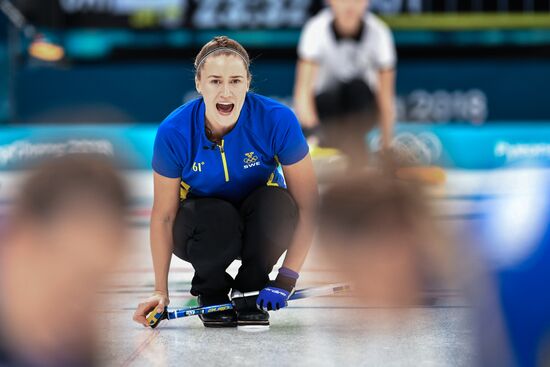 2018 Winter Olympics. Curling. Women. Sweden vs Russia