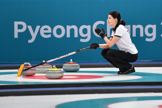 2018 Winter Olympics. Curling. Women. Sweden vs Russia