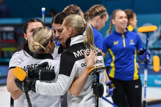 2018 Winter Olympics. Curling. Women. Day three