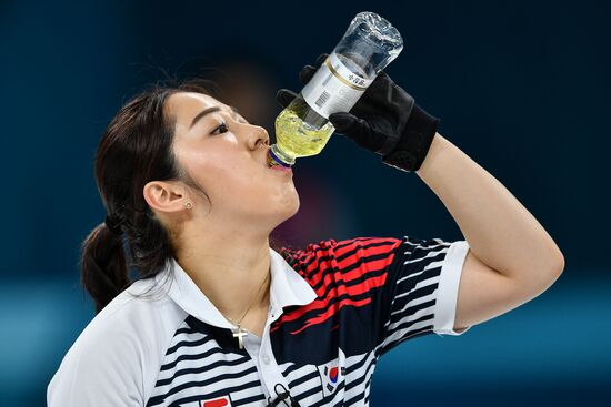 2018 Winter Olympics. Curling. Women. Sweden vs Russia