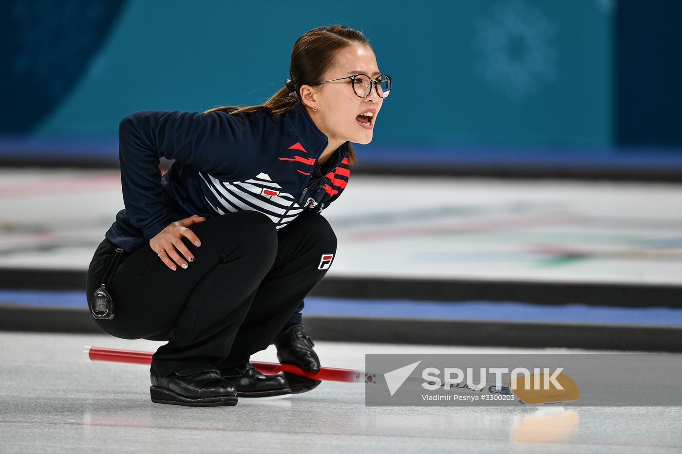 2018 Winter Olympics. Curling. Women. Sweden vs Russia