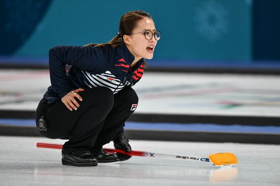 2018 Winter Olympics. Curling. Women. Sweden vs Russia