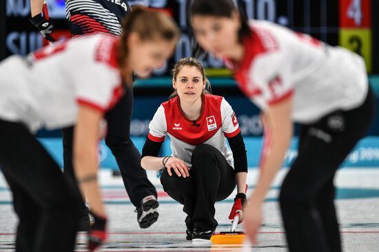 2018 Winter Olympics. Curling. Women. Day three
