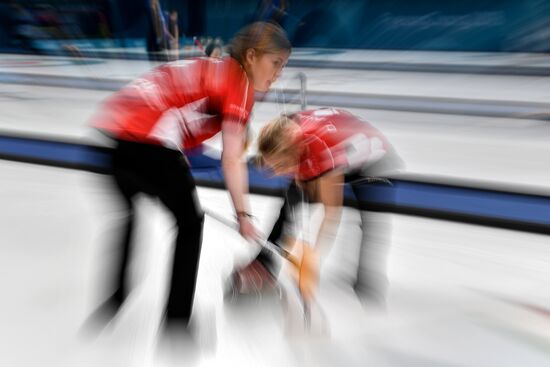 2018 Winter Olympics. Curling. Women. Day three