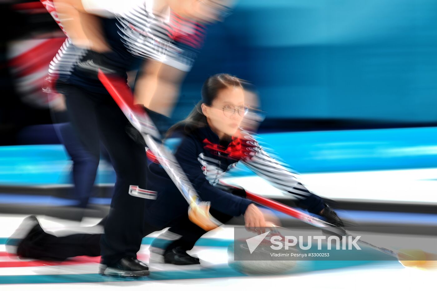2018 Winter Olympics. Curling. Women. Sweden vs Russia