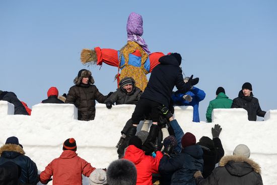 Maslenitsa festival in Novosibirsk