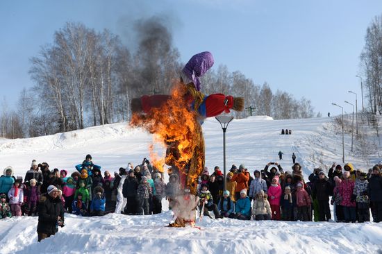 Maslenitsa festival in Novosibirsk