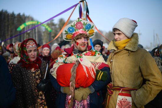 Maslenitsa festival in Novosibirsk