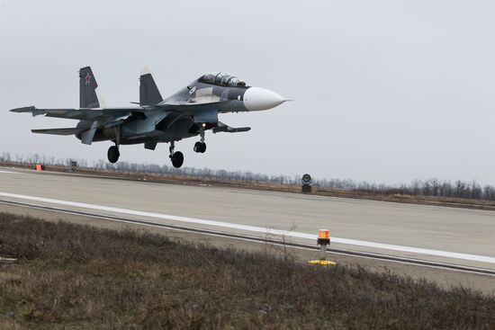 Naval aviation tactical flight exercises in Eysk