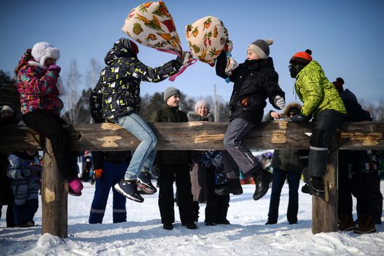 Maslenitsa festival in Novosibirsk