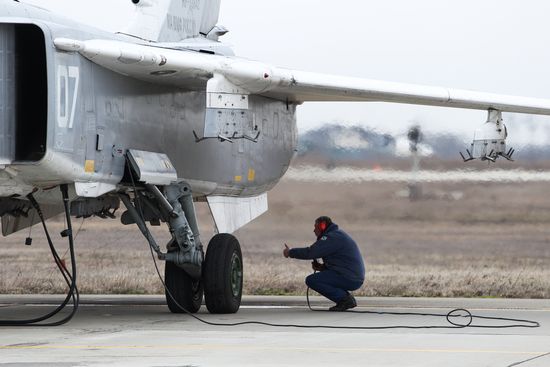 Naval aviation tactical flight exercises in Yeisk