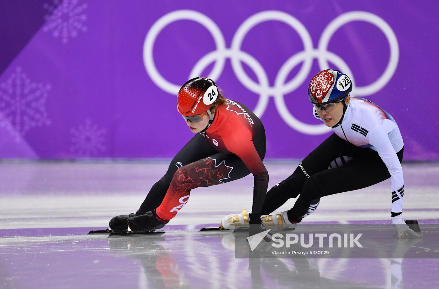 2018 Winter Olympics. Short track speed skating. Day three