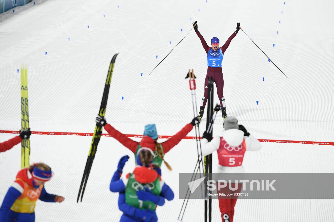 2018 Winter Olympics. Cross-country skiing. Women. Relay