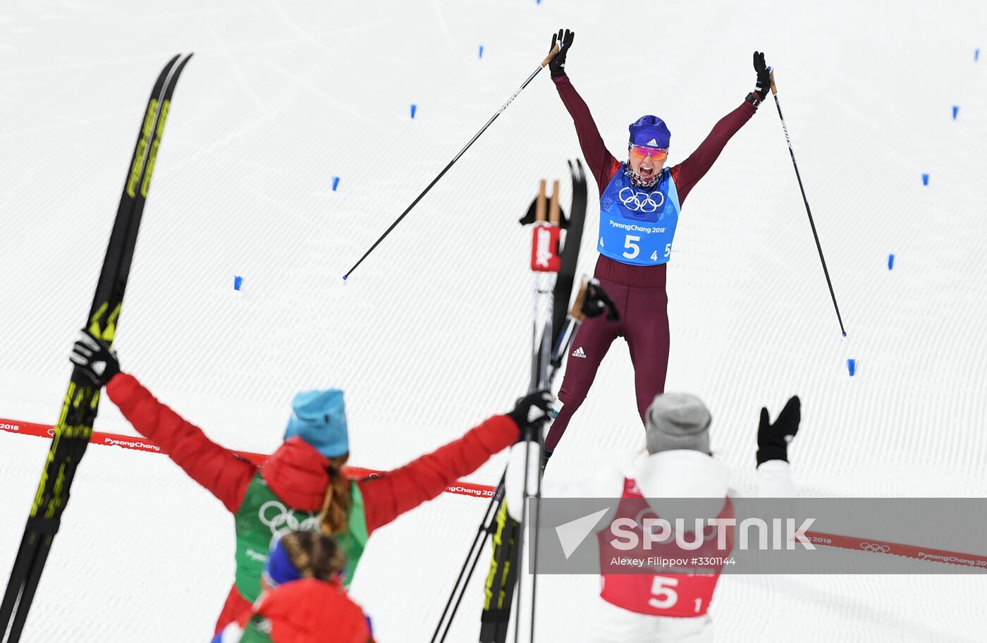 2018 Winter Olympics. Cross-country skiing. Women. Relay