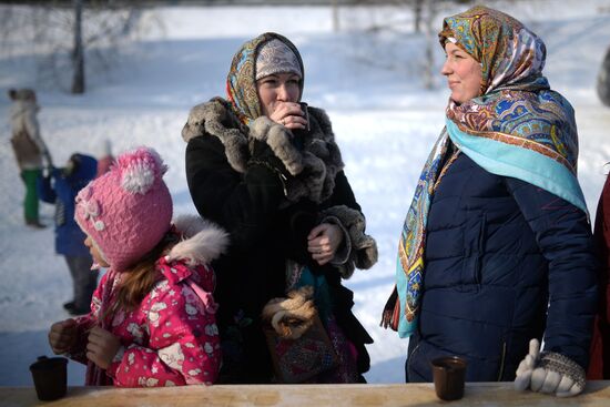 Maslenitsa festival in Novosibirsk