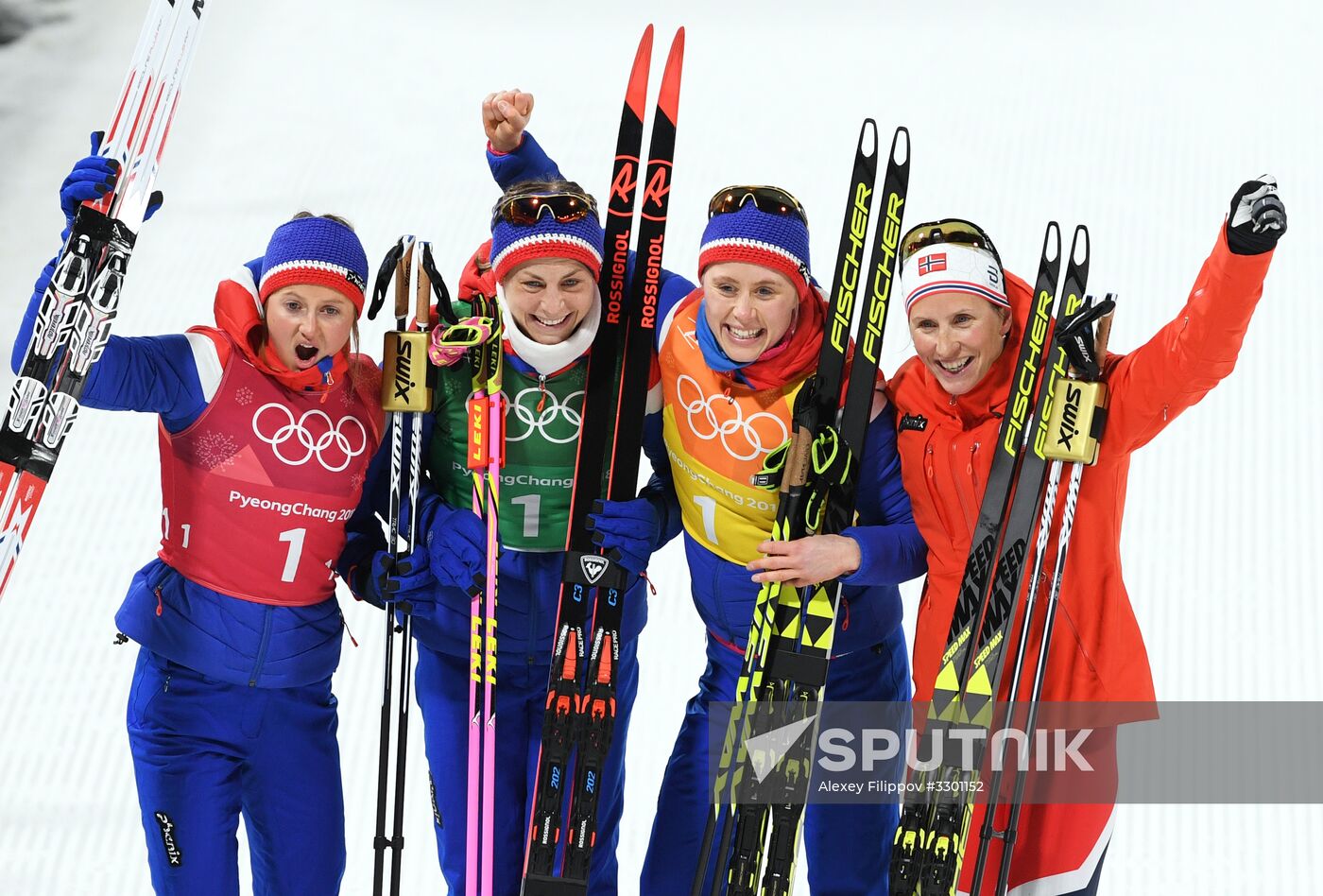 2018 Winter Olympics. Cross-country skiing. Women. Relay
