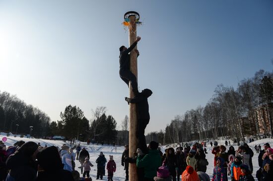 Maslenitsa festival in Novosibirsk