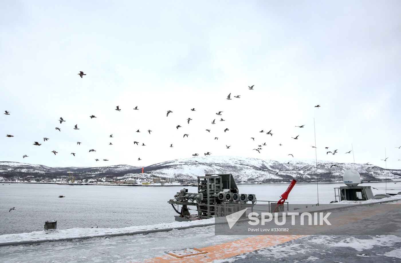 Russian aircraft carrier Admiral Kuznetsov of Northern Fleet