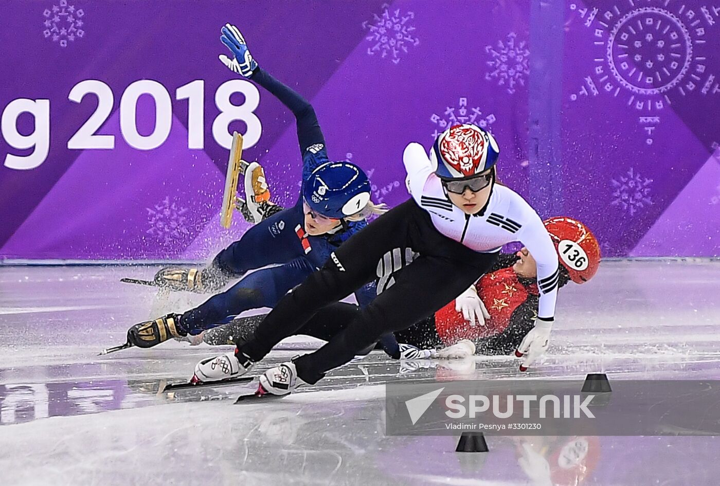 2018 Winter Olympics. Short track speed skating. Day three