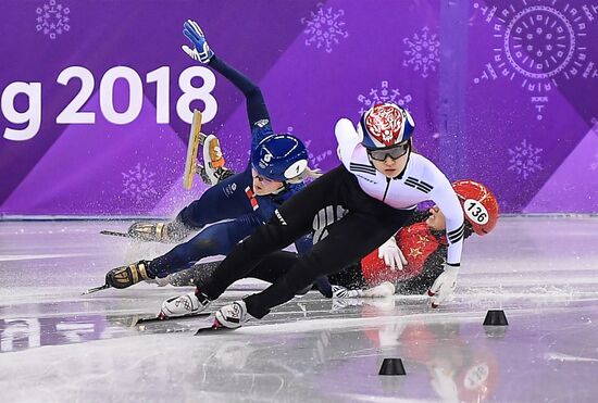 2018 Winter Olympics. Short track speed skating. Day three