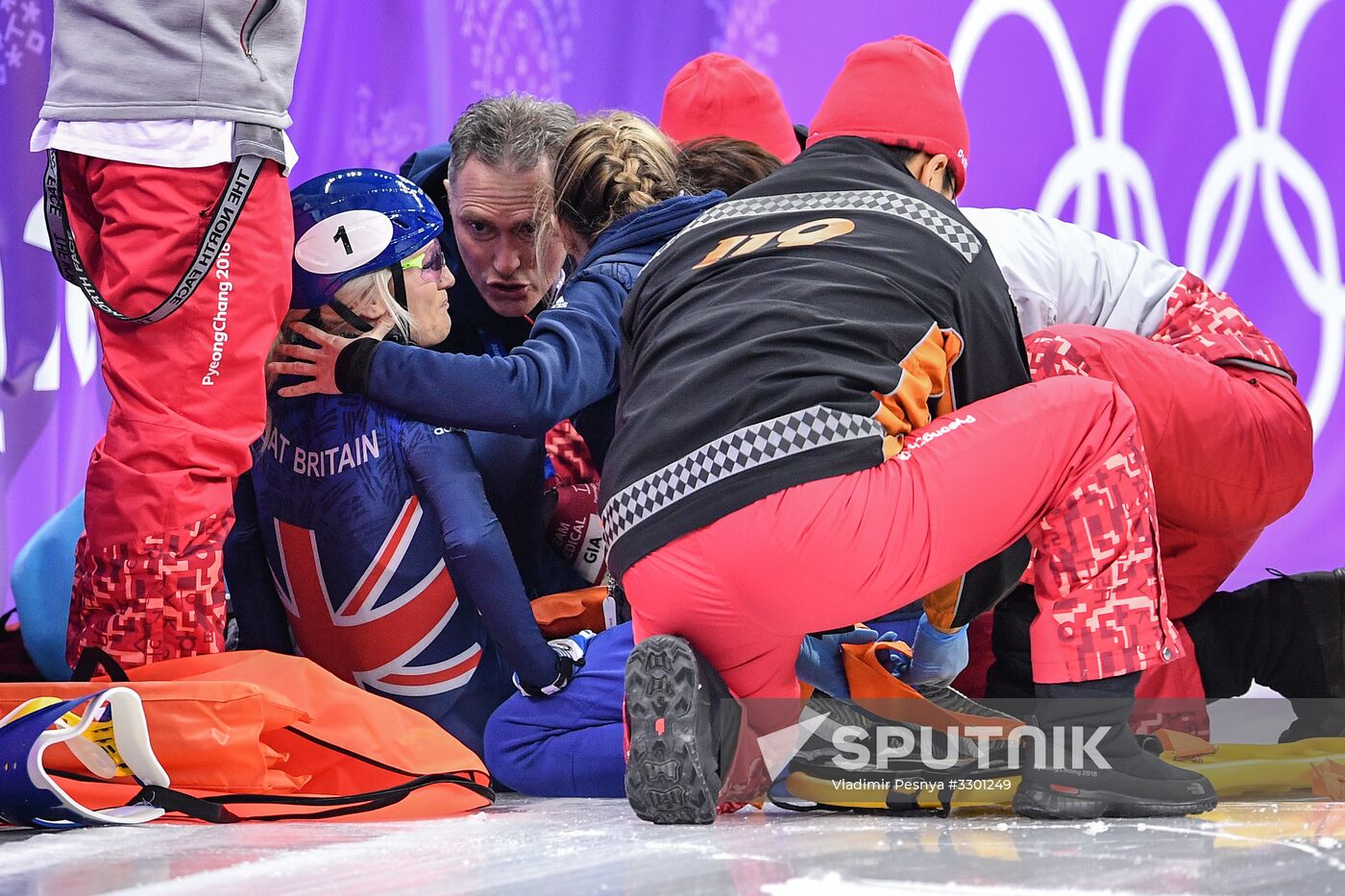 2018 Winter Olympics. Short track speed skating. Day three