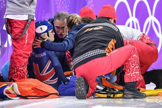 2018 Winter Olympics. Short track speed skating. Day three