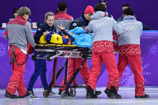 2018 Winter Olympics. Short track speed skating. Day three