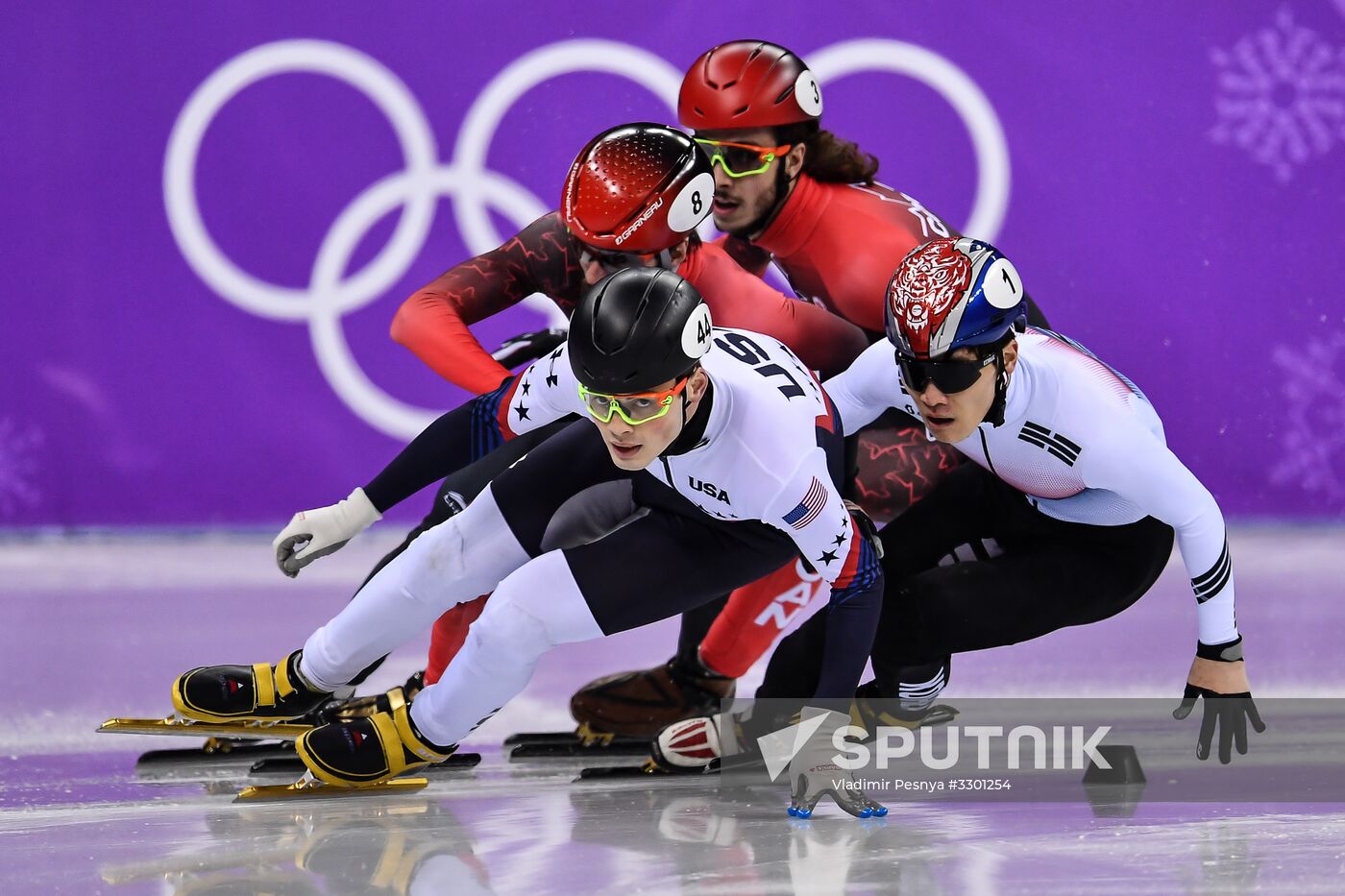 2018 Winter Olympics. Short track speed skating. Day three