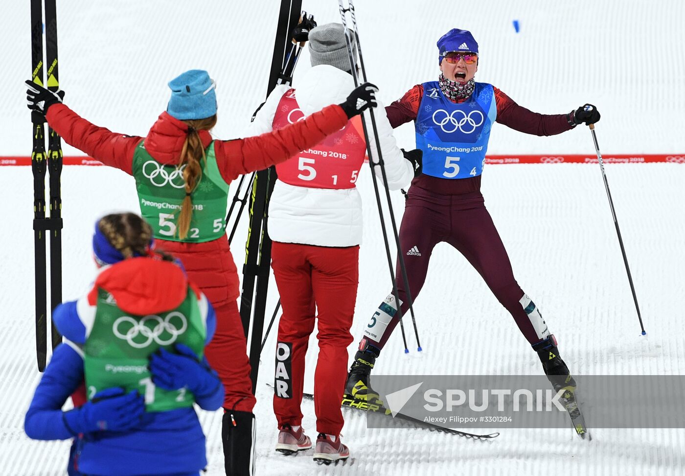 2018 Winter Olympics. Cross-country skiing. Women. Relay
