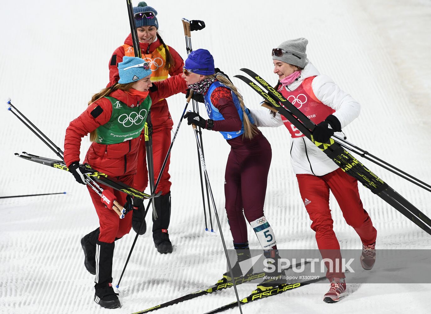 2018 Winter Olympics. Cross-country skiing. Women. Relay