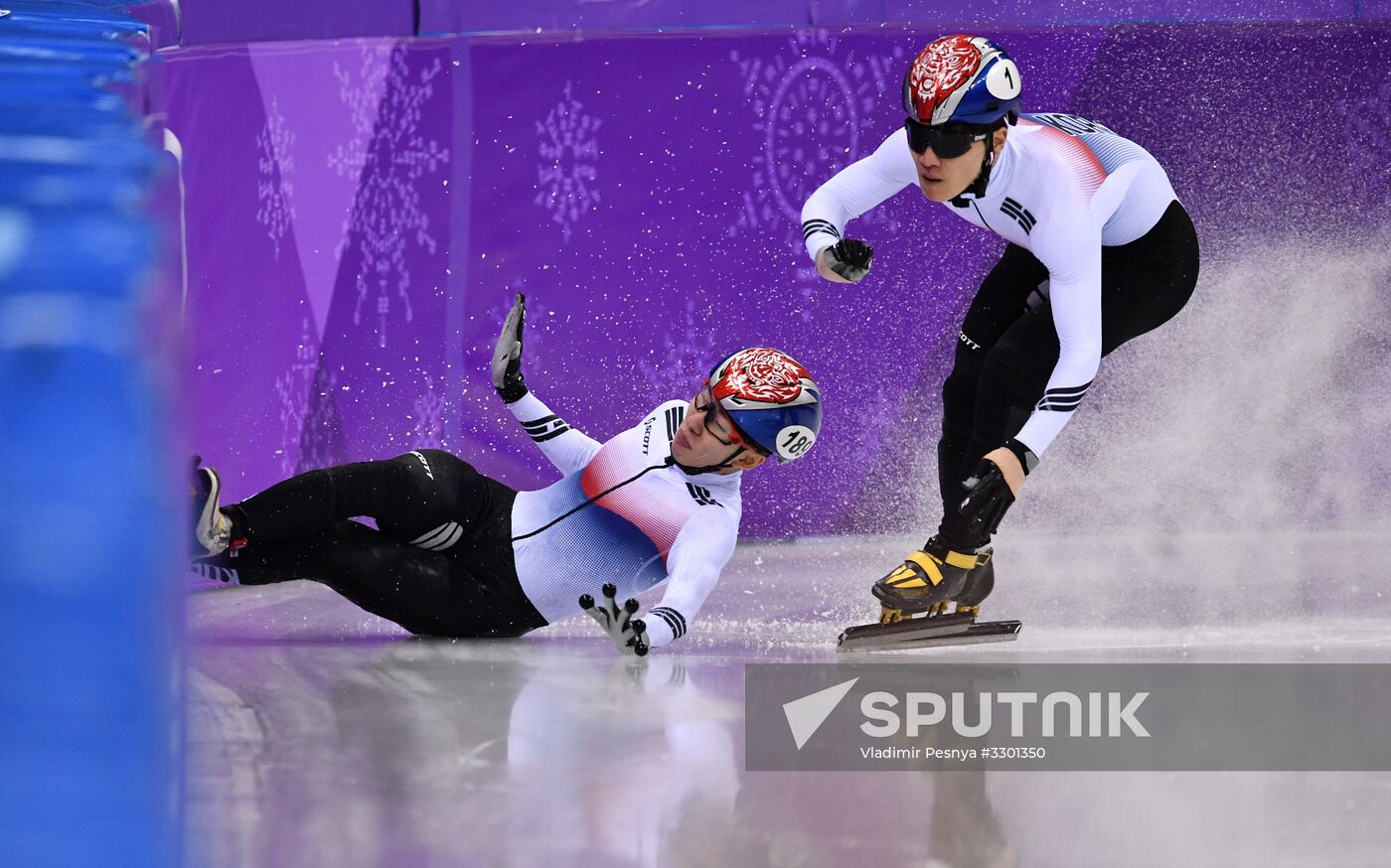 2018 Winter Olympics. Short track speed skating. Day three