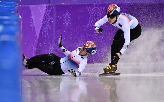 2018 Winter Olympics. Short track speed skating. Day three