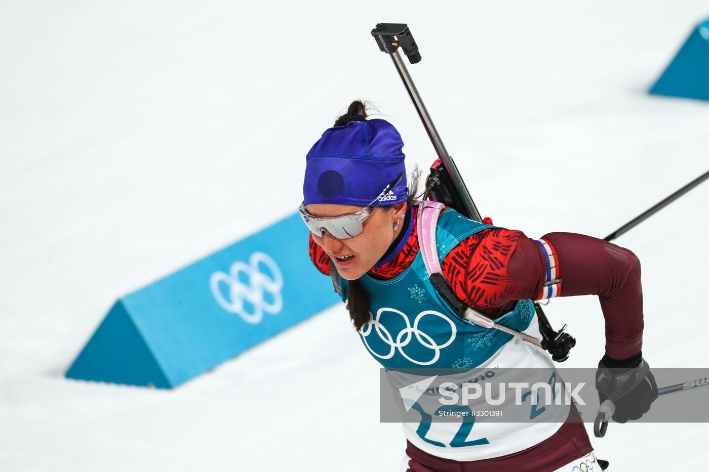 2018 Winter Olympics. Biathlon. Women. Mass start