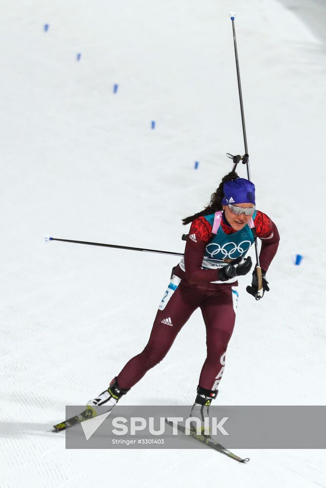 2018 Winter Olympics. Biathlon. Women's mass start
