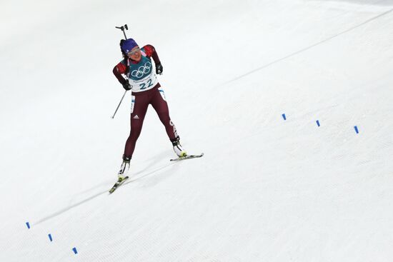 2018 Winter Olympics. Biathlon. Women's mass start
