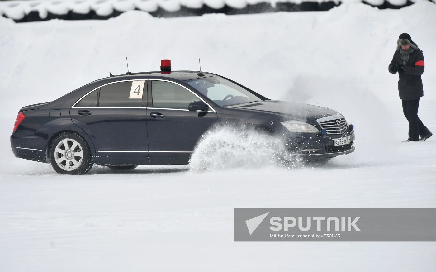 Federal Protective Service's special drivers in passenger car driving contest