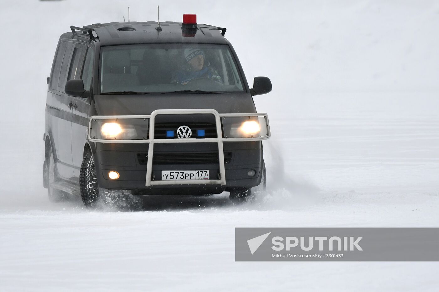 Federal Guard Service's special drivers in passenger car driving contest