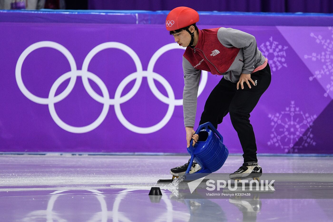 2018 Winter Olympics. Short track speed skating. Day three