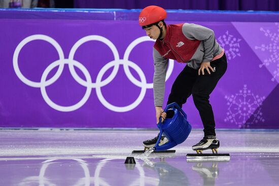 2018 Winter Olympics. Short track speed skating. Day three