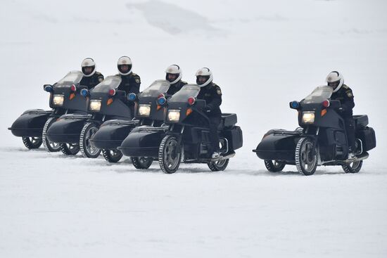 Federal Guard Service's special drivers in passenger car driving contest