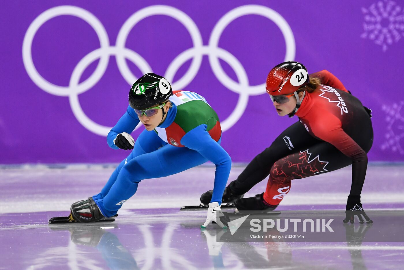 2018 Winter Olympics. Short track speed skating. Day three