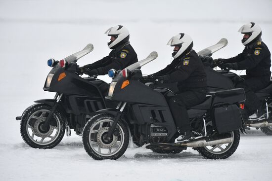 Federal Guard Service's special drivers in passenger car driving contest