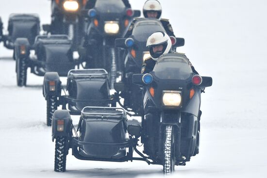 Federal Guard Service's special drivers in passenger car driving contest