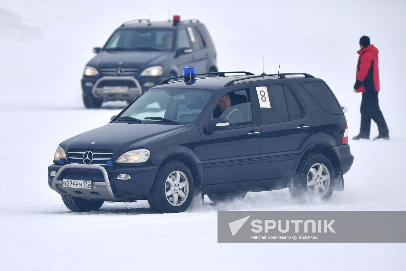 Federal Guard Service's special drivers in passenger car driving contest