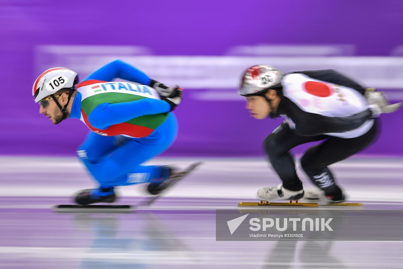 2018 Winter Olympics. Short track speed skating. Day three