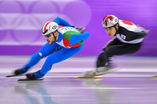 2018 Winter Olympics. Short track speed skating. Day three
