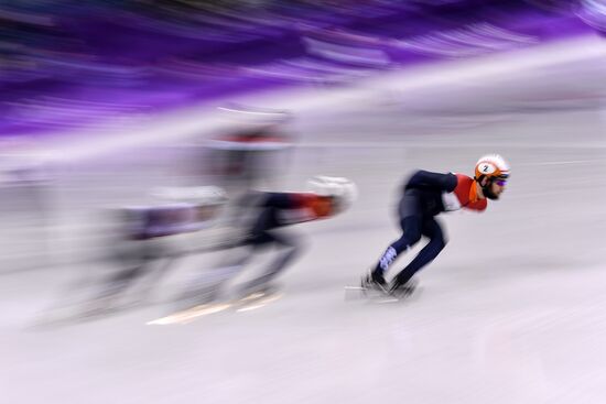 2018 Winter Olympics. Short track speed skating. Day three