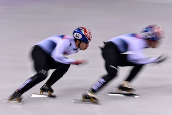 2018 Winter Olympics. Short track speed skating. Day three