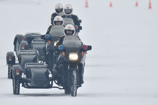 Federal Guard Service's special drivers in passenger car driving contest