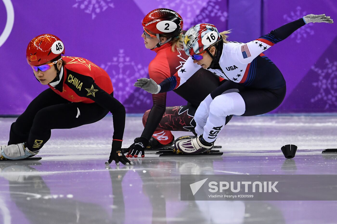 2018 Winter Olympics. Short track speed skating. Day three